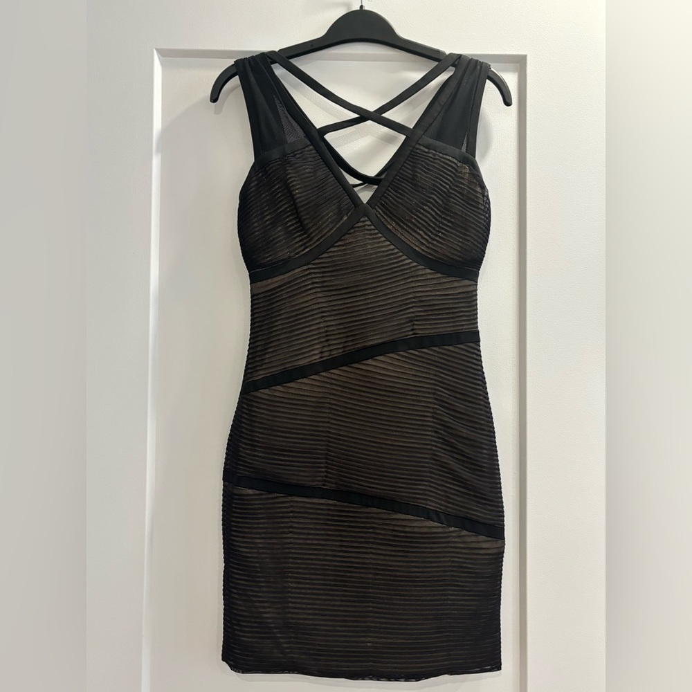 Black and Brown Striped Dress